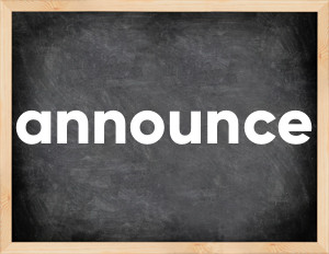 3 forms of the verb announce