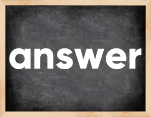 3 forms of the verb answer