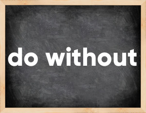 3 forms of the verb do without