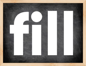 3 forms of the verb fill