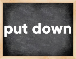 3 forms of the verb put down