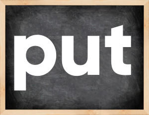 3 forms of the verb put