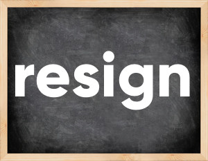 3 forms of the verb resign