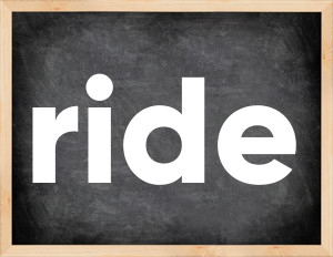 3 forms of the verb ride in English