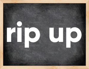 3 forms of the verb rip up