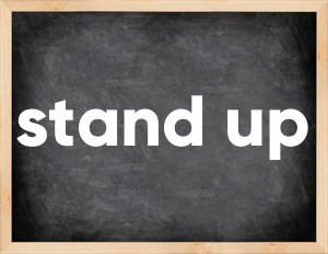 3 forms of the verb stand up in English
