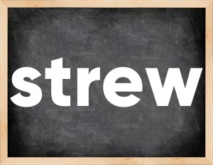 3 forms of the verb strew