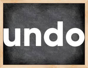 3 forms of the verb undo